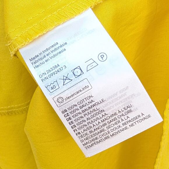 H&M HM Yellow Cotton Sleeveless Ruffle Midi Maxi Dress, Size M - Picture 8 of 8